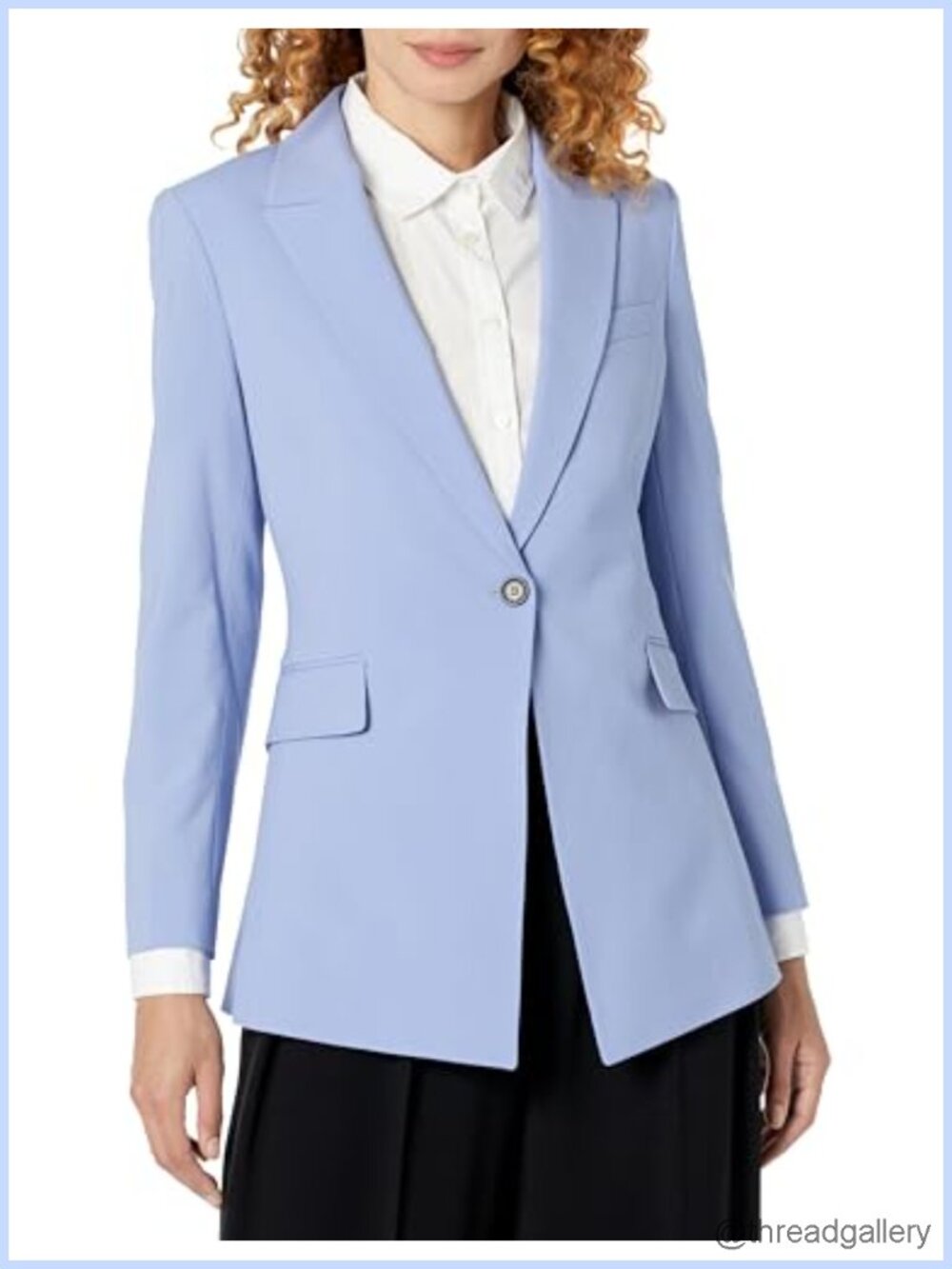 Long Wool Blazer Cutaway Front Peak Lapels Flap Pockets